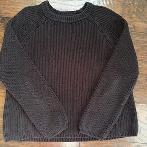 Jenni Kayne black organic cotton fisherman sweater